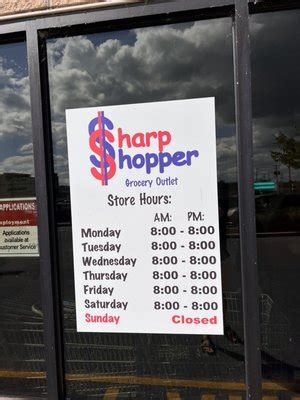 sharp shoppers hours